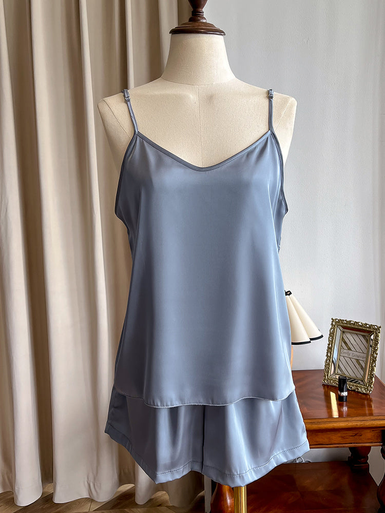 Silk Suspender Pajamas