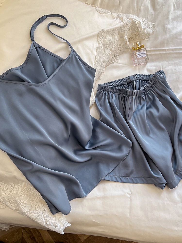 Silk Suspender Pajamas