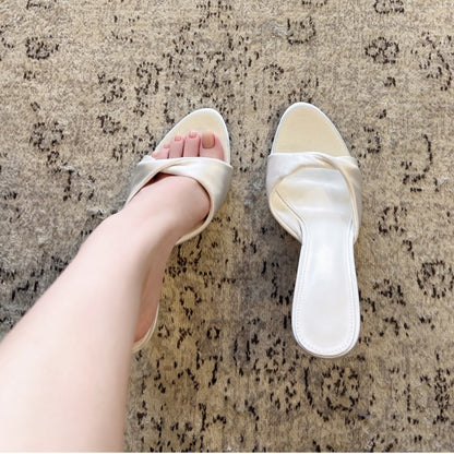 Silk Upper Stiletto Heels