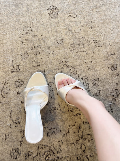 Silk Upper Stiletto Heels