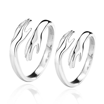 Silver Adjustable Couple Rings