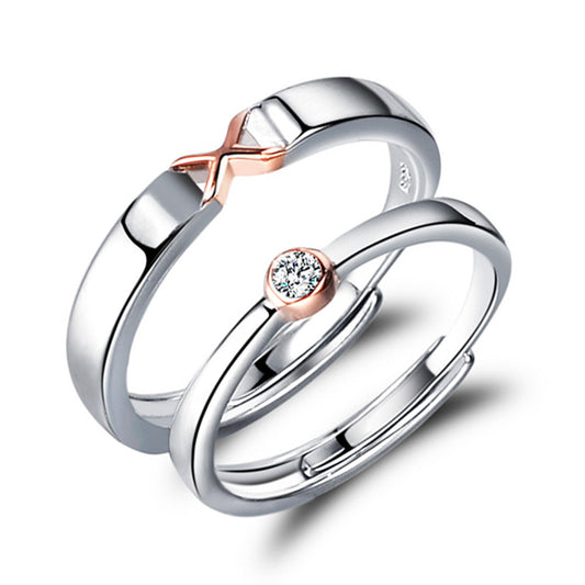 Silver Adjustable Couple Rings