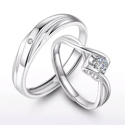 Silver Adjustable Couple Rings