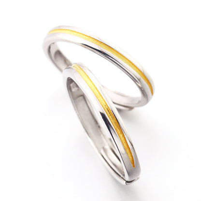 Silver Adjustable Couple Rings