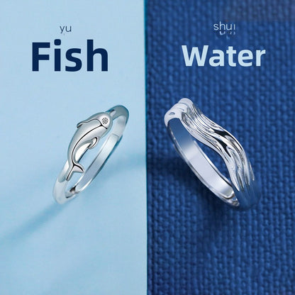 Silver Adjustable Couple Rings