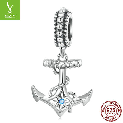 Silver anchor bead