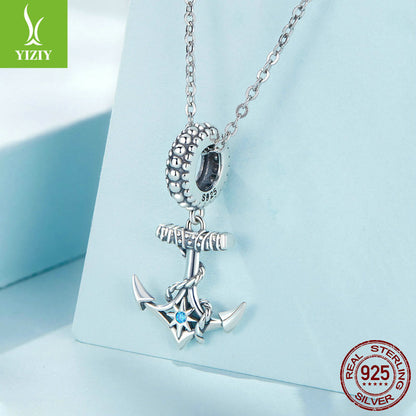 Silver anchor bead