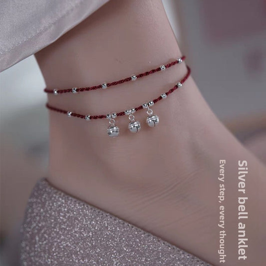 Silver bell-shaped bracelet