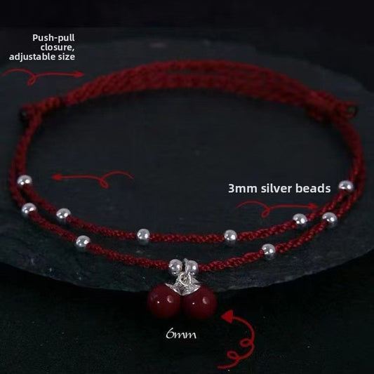 Silver bell-shaped bracelet