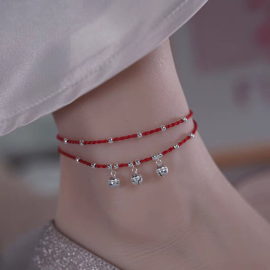 Silver bell-shaped bracelet