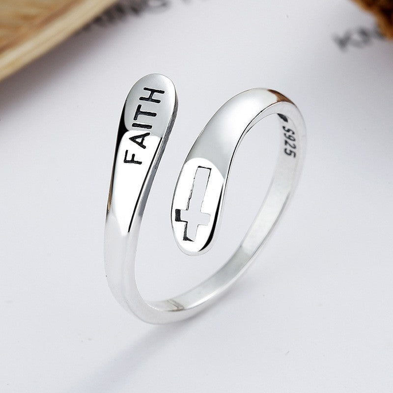 Silver Canal Cross rings