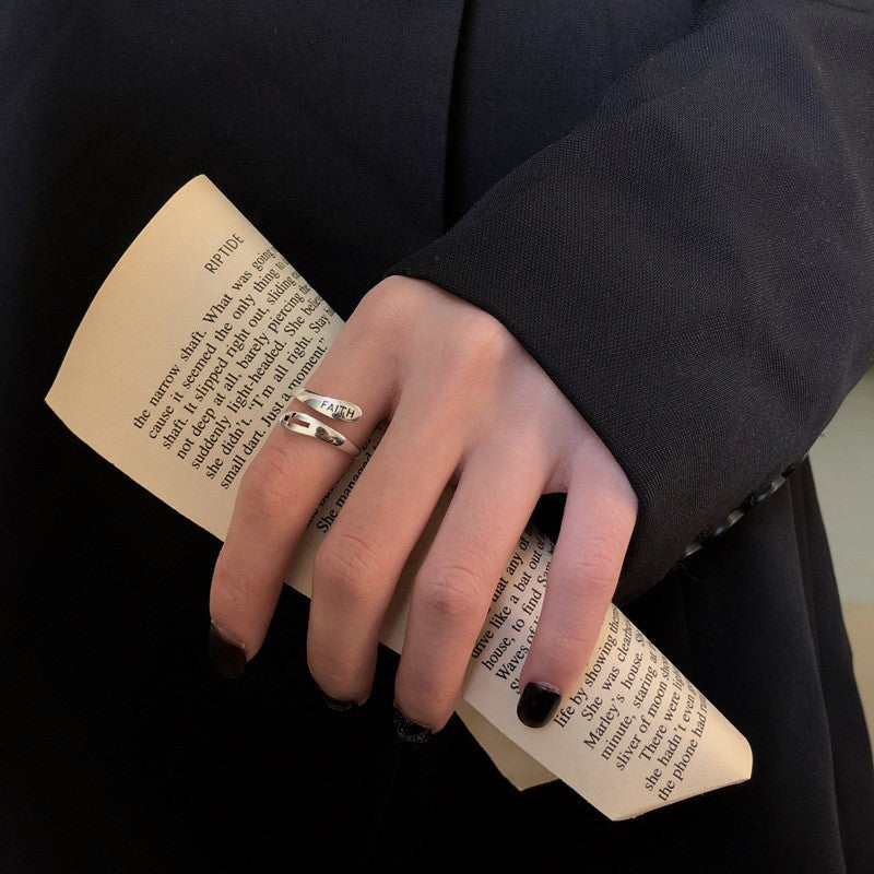 Silver Canal Cross rings