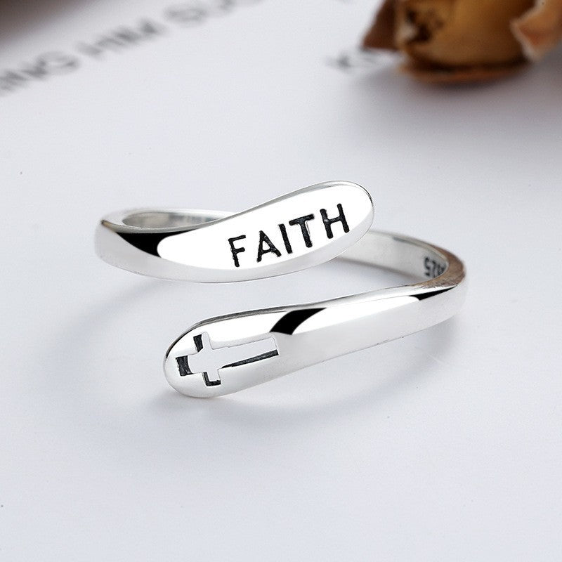 Silver Canal Cross rings
