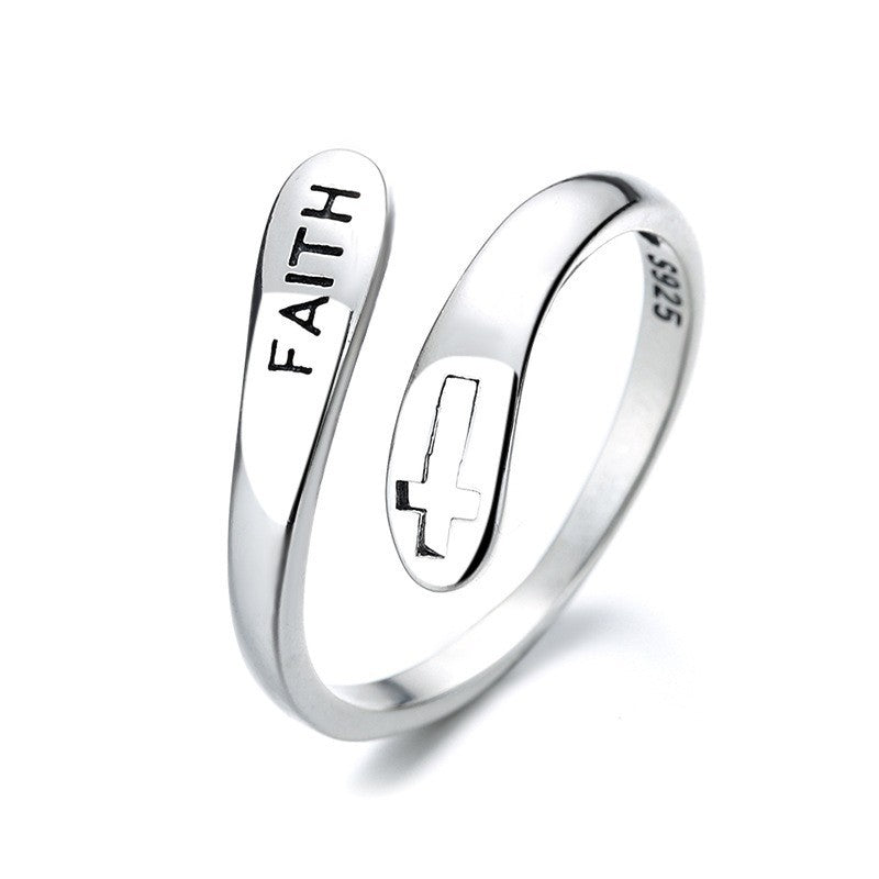 Silver Canal Cross rings
