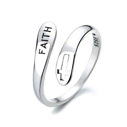 Silver Canal Cross rings