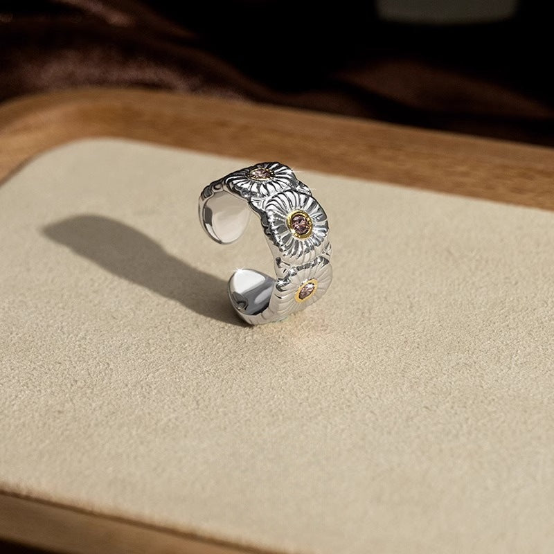 Silver Daisy Ring