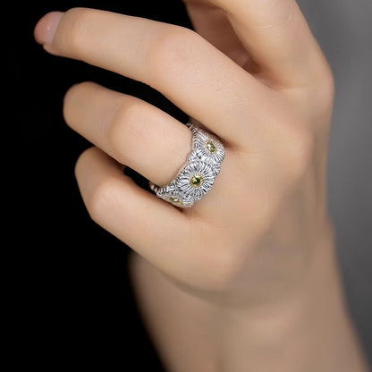 Silver Daisy Ring
