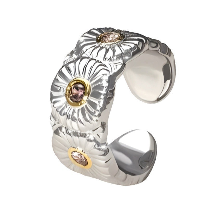 Silver Daisy Ring
