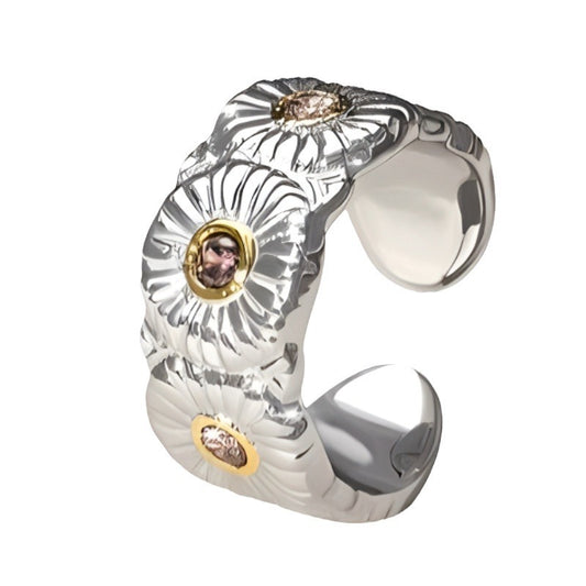 Silver Daisy Ring