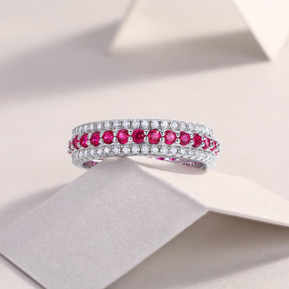 silver emerald ring