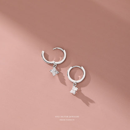 Silver Flower Sweet Earrings