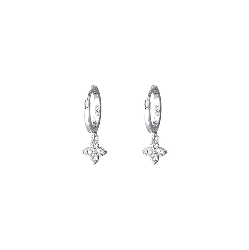 Silver Flower Sweet Earrings