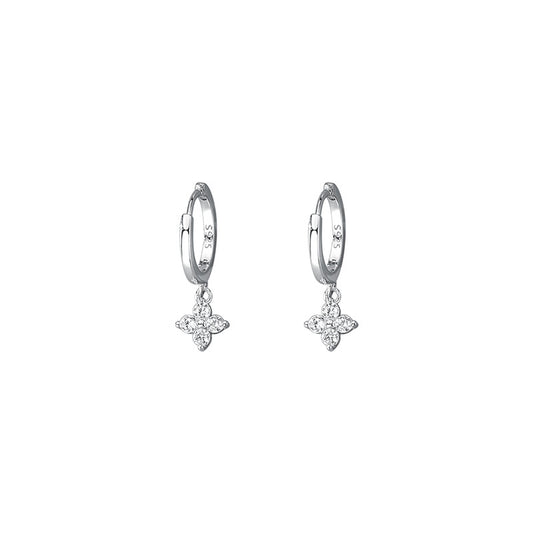 Silver Flower Sweet Earrings