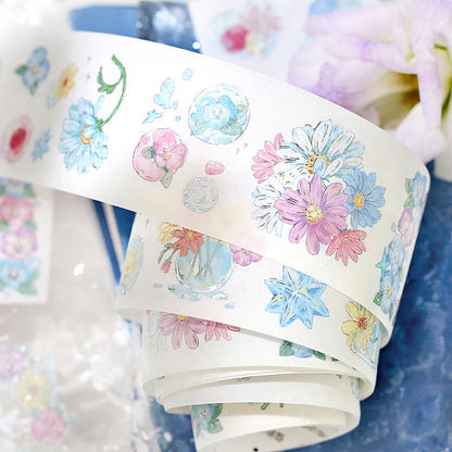 Silver foil washi tape set journal stickers