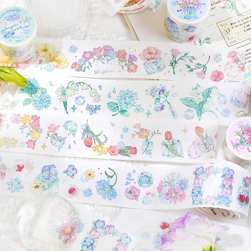Silver foil washi tape set journal stickers