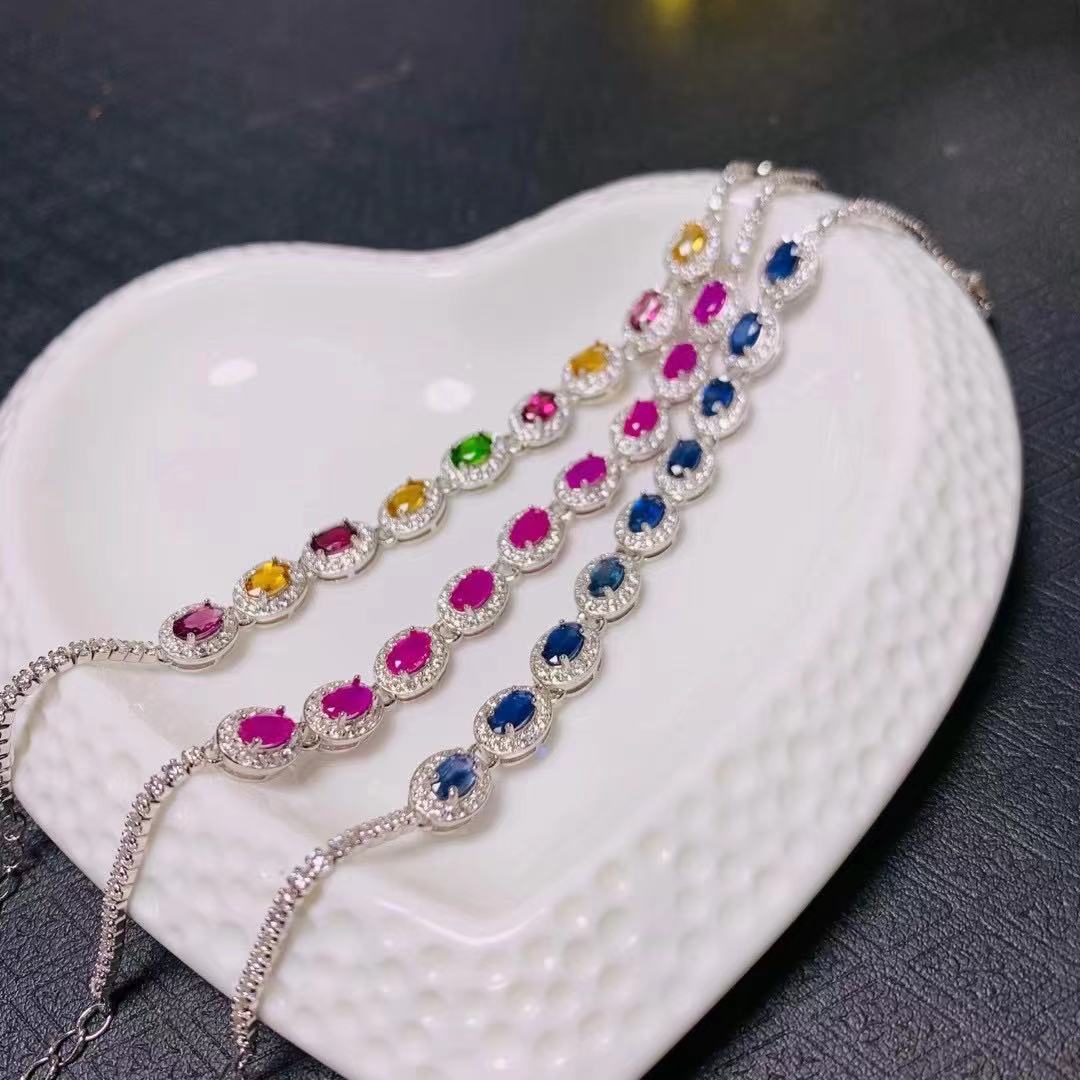 Silver Gem Bracelet