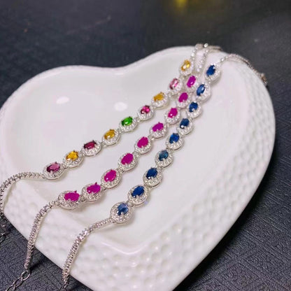 Silver Gem Bracelet