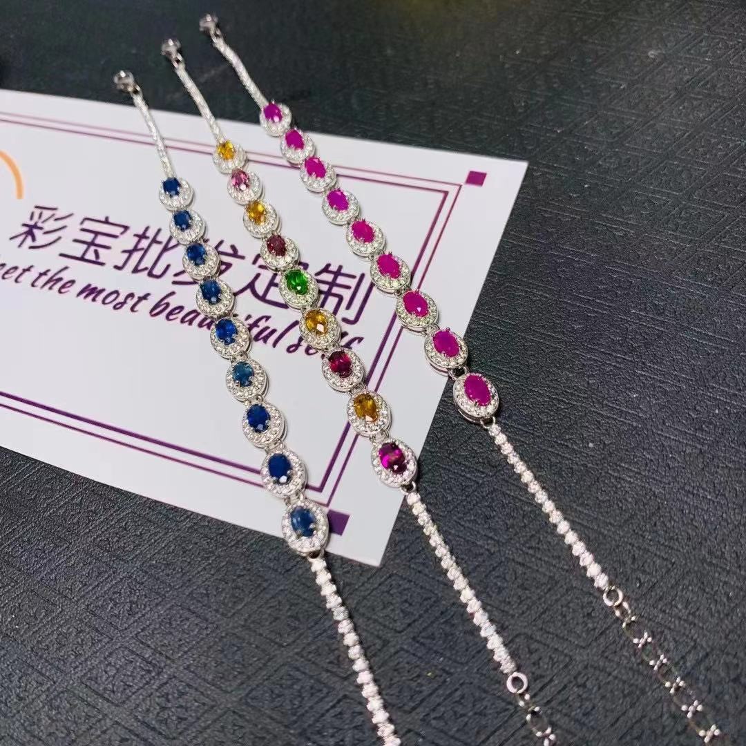 Silver Gem Bracelet