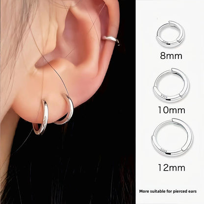 silver hoop earrings