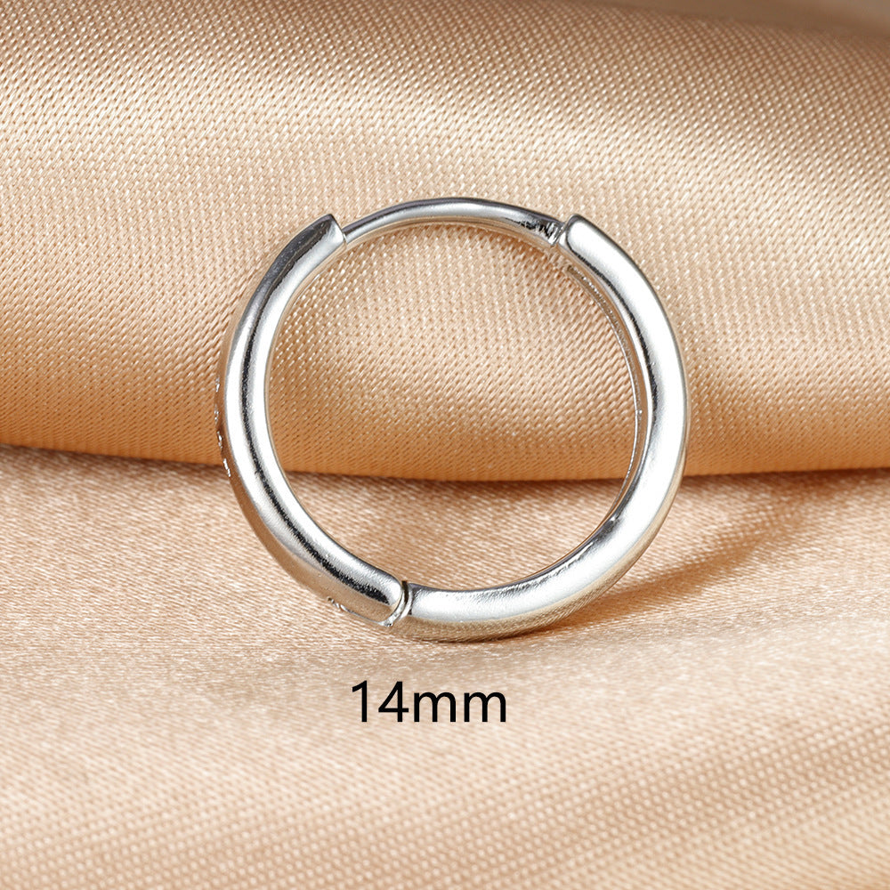silver hoop earrings