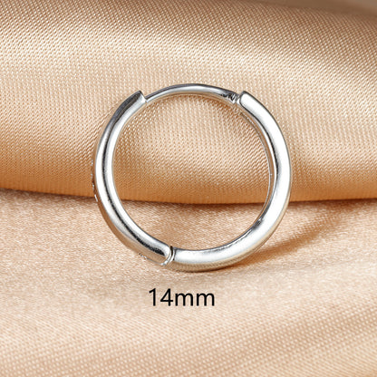 silver hoop earrings