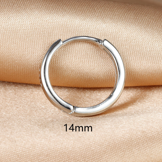 silver hoop earrings