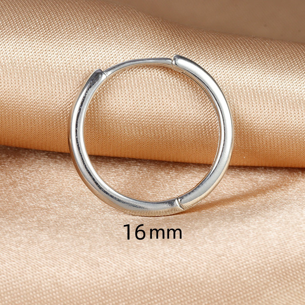 silver hoop earrings
