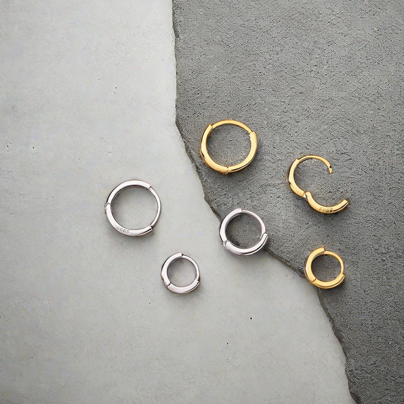 silver hoop earrings