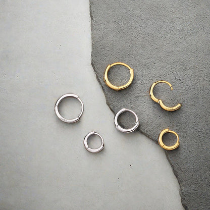 silver hoop earrings