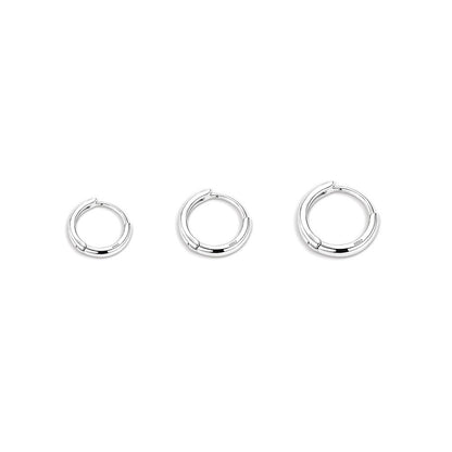 silver hoop earrings