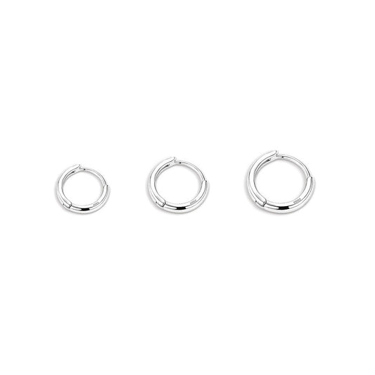 silver hoop earrings