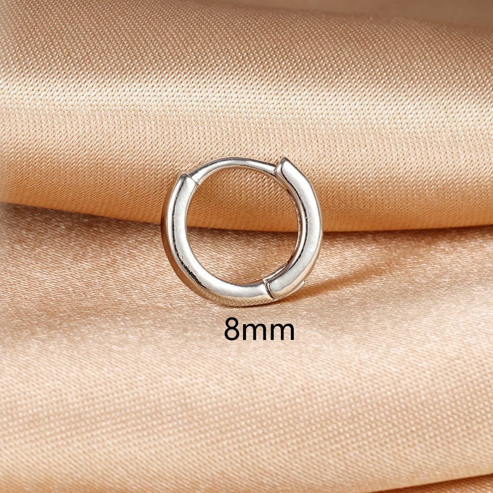 silver hoop earrings