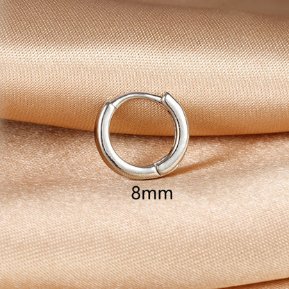 silver hoop earrings