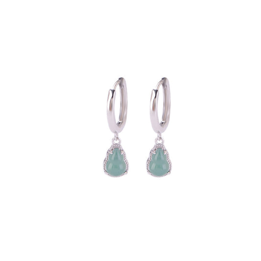 Silver Jade Earrings