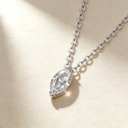 Silver moissanite necklace