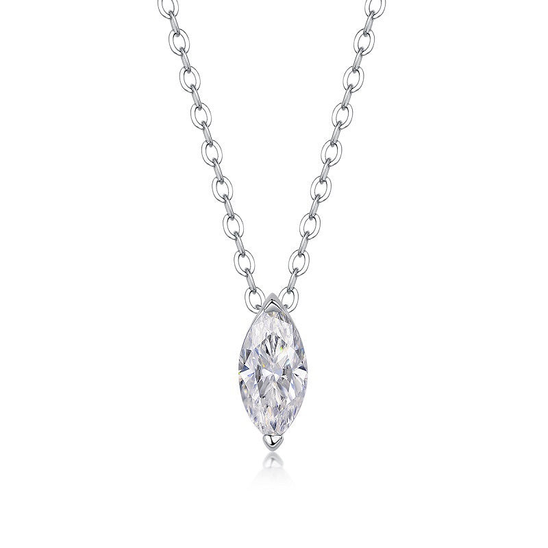 Silver moissanite necklace