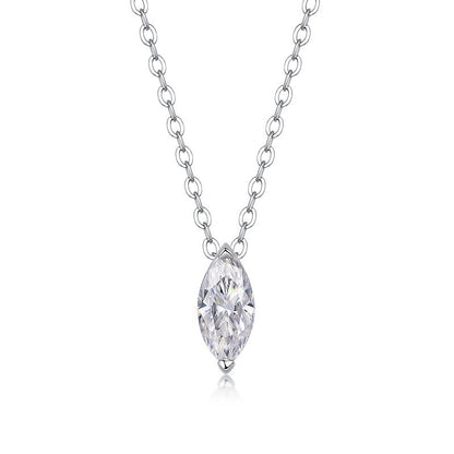 Silver moissanite necklace