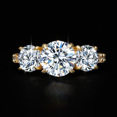 4 carat white diamond zircon