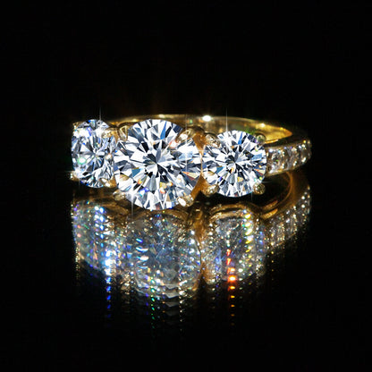Silver Moissanite Star Ring