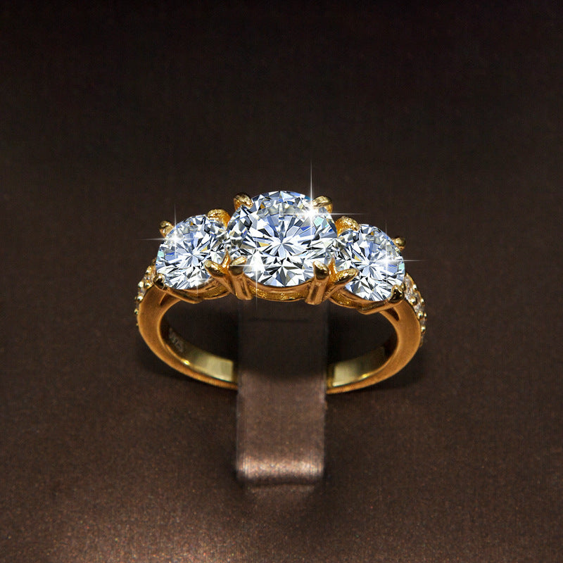 Silver Moissanite Star Ring